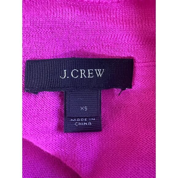 J. CREW Women's Button Down Crew Neck Wool Cardigan Sweater Pink Extra Small - Picture 2 of 10